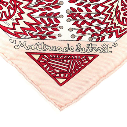 Hermes Silk Maitres De La Foret Scarf 90 Vieux Rose 5 of 6