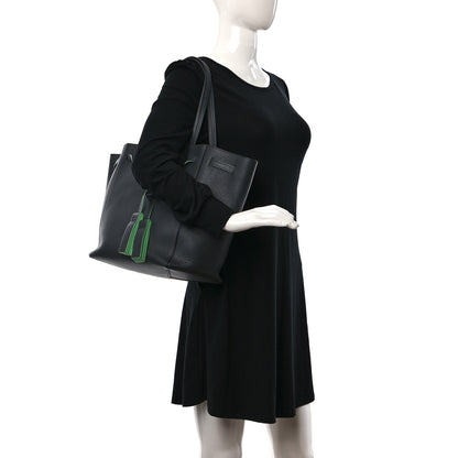 Celine Smooth Calfskin Small Tassel Cabas Phantom Gray Green 3 of 8