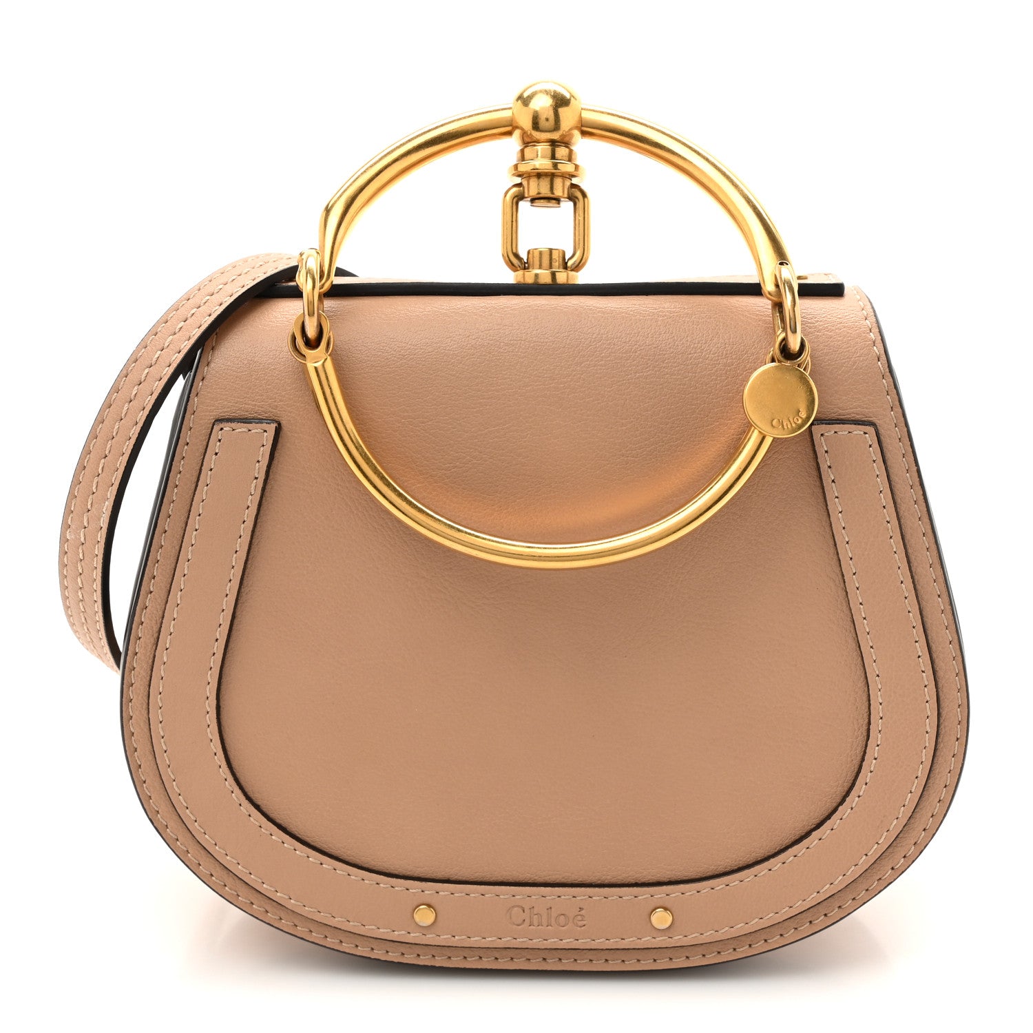 Chloe Calfskin Suede Small Nile Bracelet Bag Biscotti Beige 1 of 13
