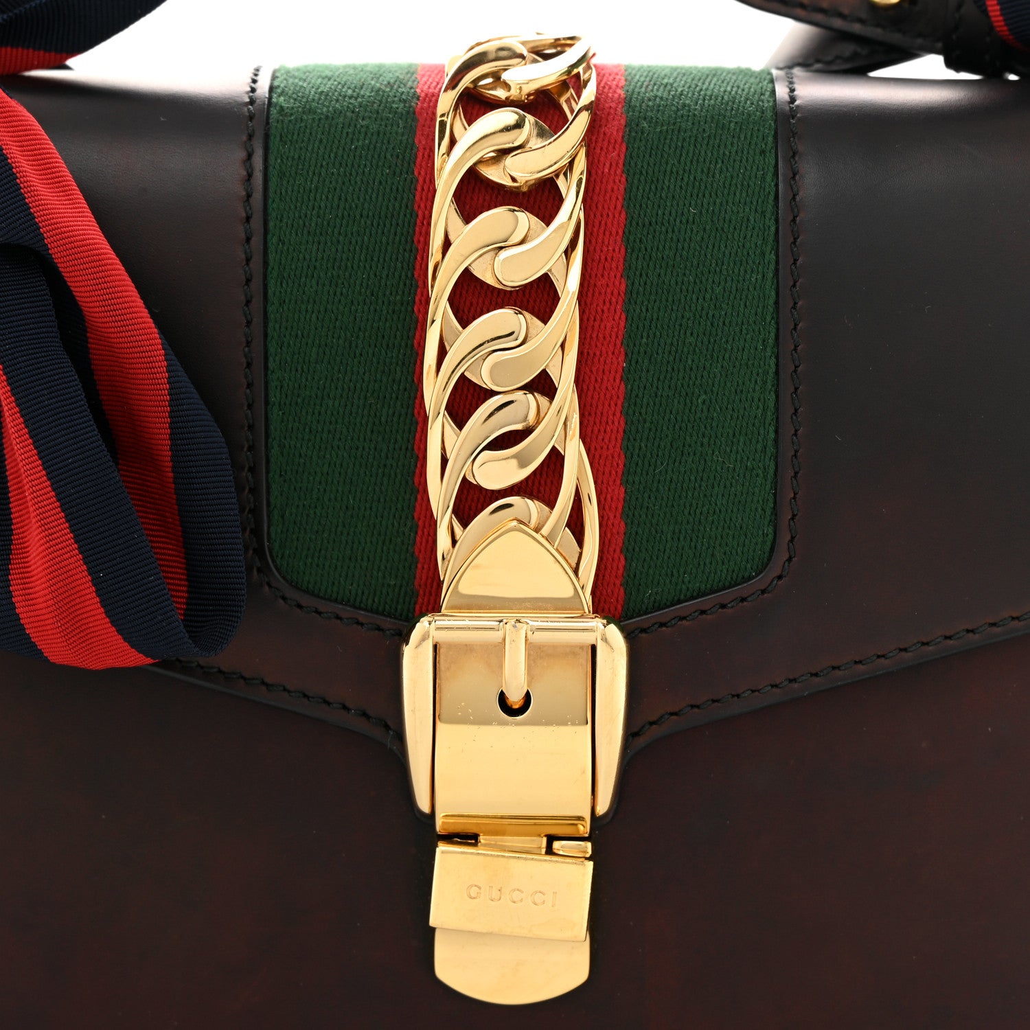 Gucci Calfskin Small Sylvie Shoulder Bag Black 8 of 11