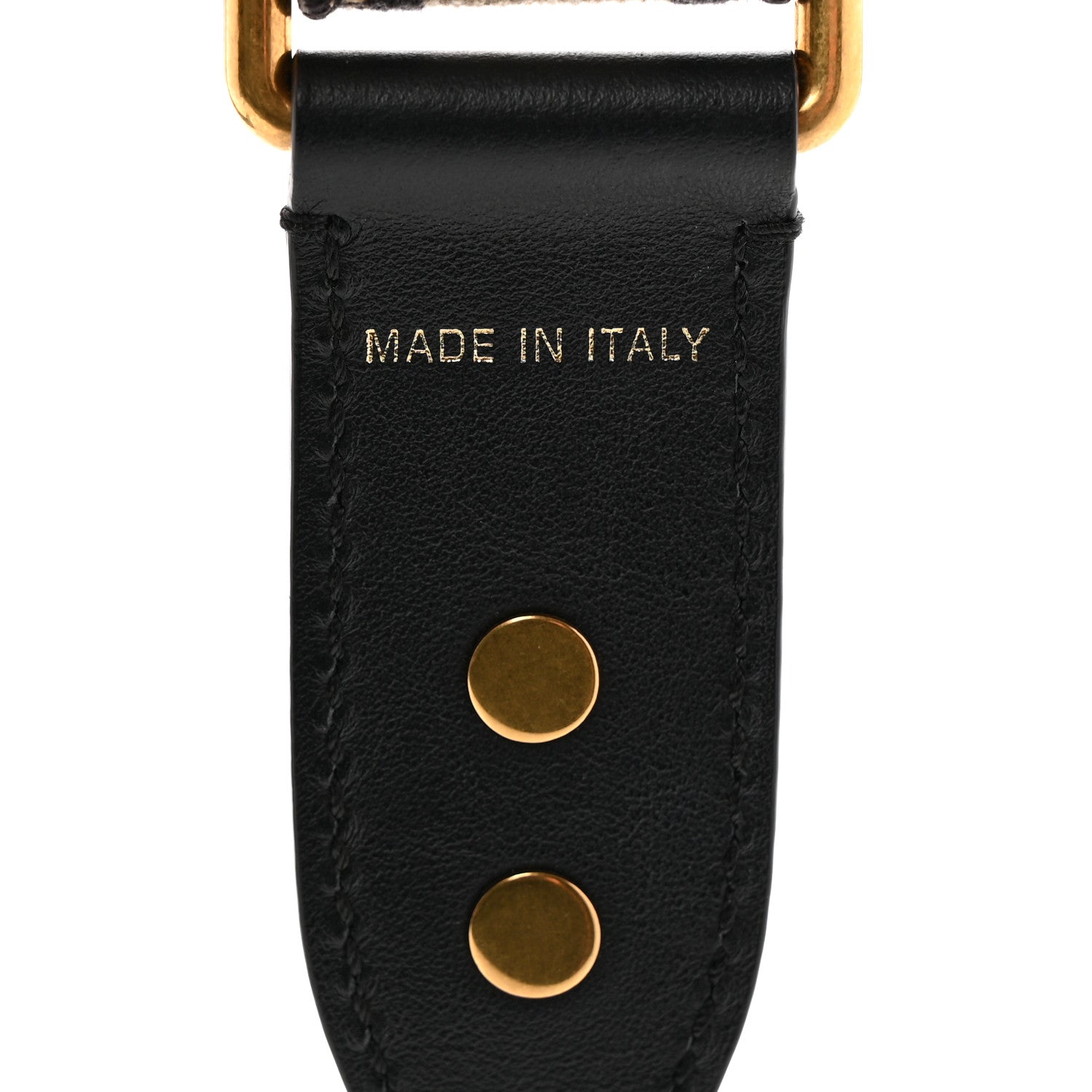 Christian Dior Canvas Embroidered Adjustable Shoulder Strap Black 4 of 7