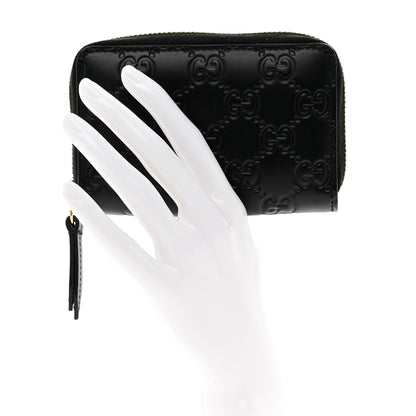 Gucci Guccissima Zip Around Card Case Black 2 of 8