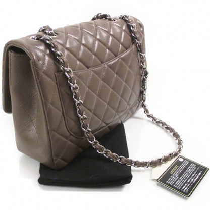 Chanel Caviar Jumbo Classic Flap Taupe 3 of 10