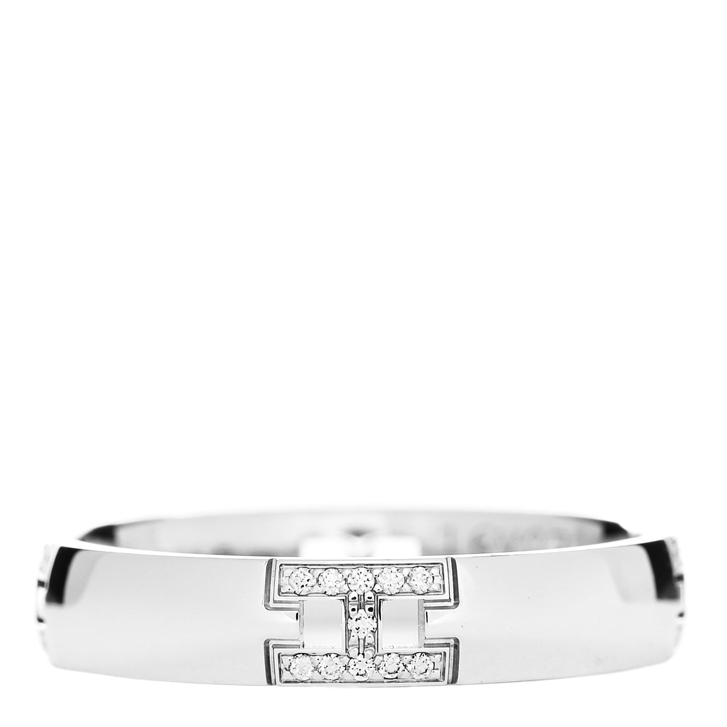 18K White Gold Diamond Ever Herakles Four-Station Wedding Band Ring 51 5.75