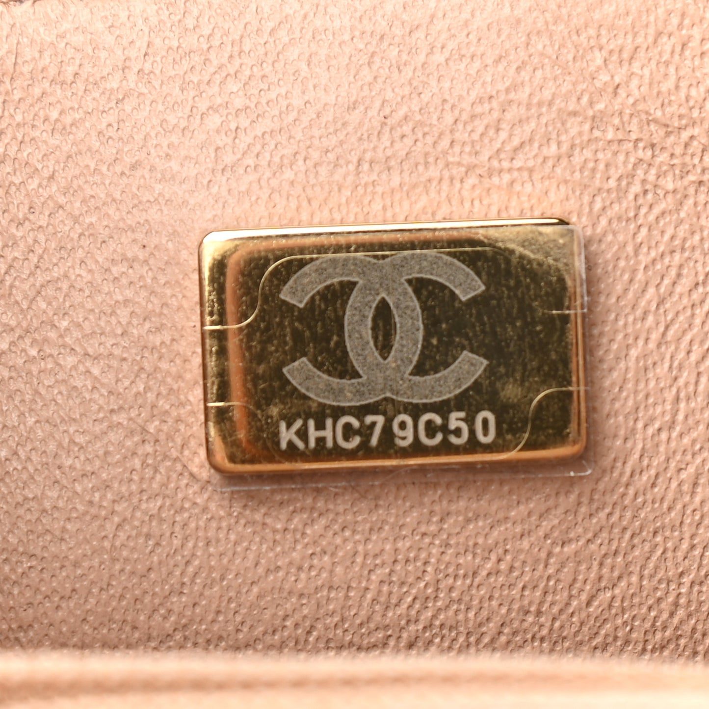 Lambskin Quilted Mini Square Flap Beige