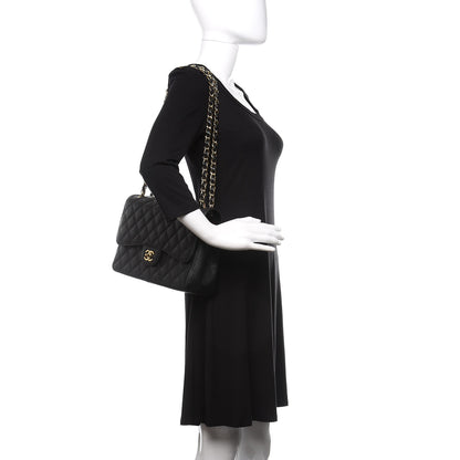 Chanel Caviar Quilted Jumbo Double Flap Black 2 of 11