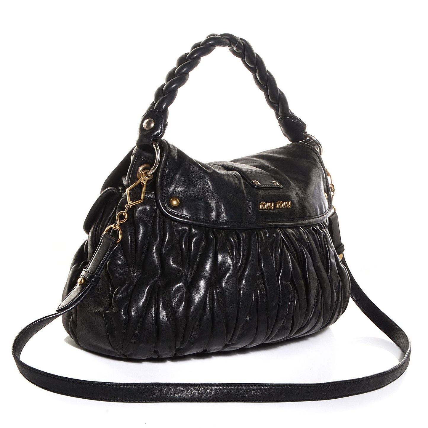 Nappa Matelasse Coffer Hobo Black