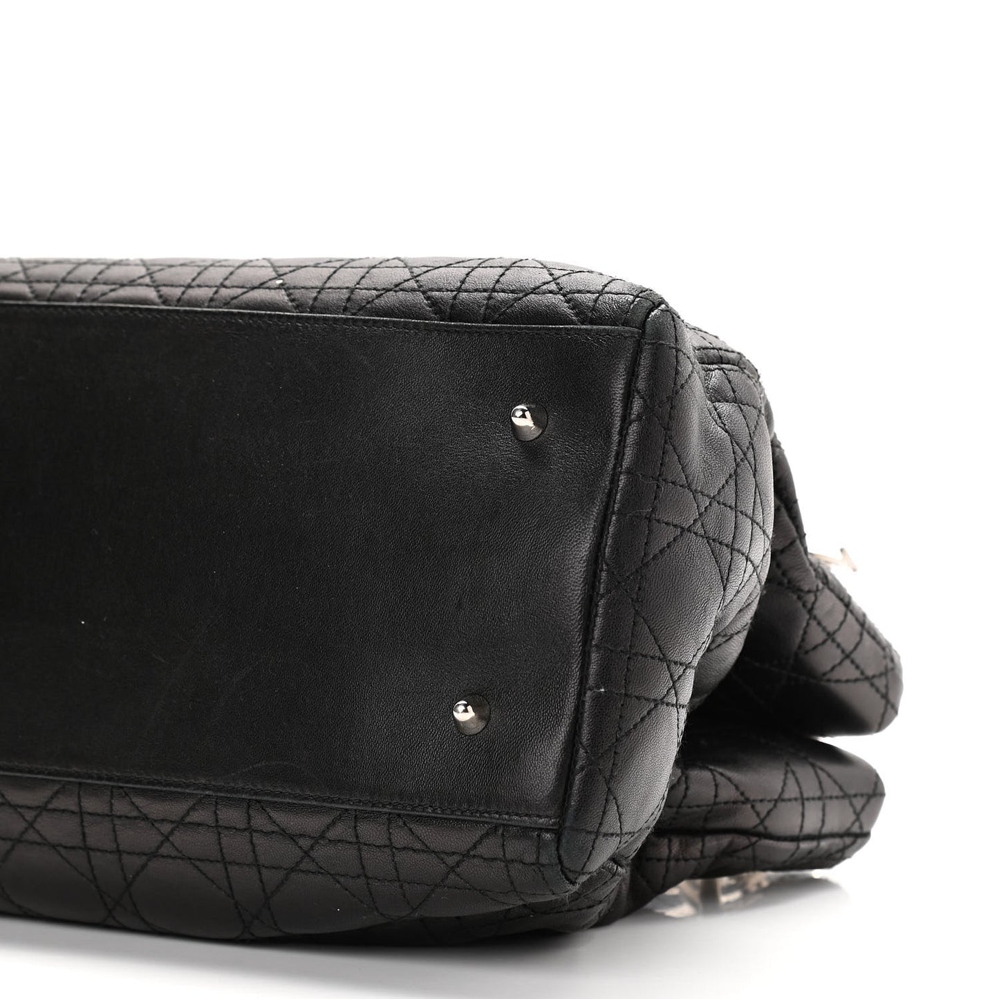Lambskin Cannage Lady Dior Shoulder Bag Black