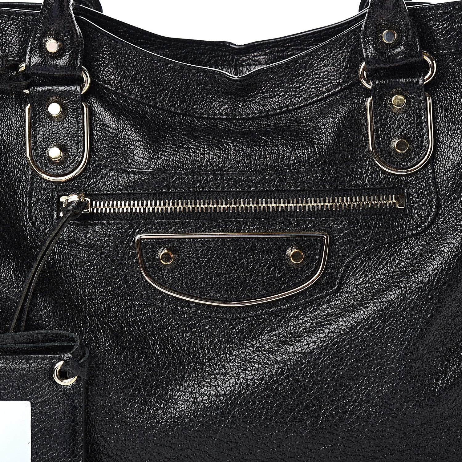 Balenciaga Chevre Gold Metallic Edge Hardware City Black 10 of 10