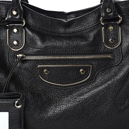 Balenciaga Chevre Gold Metallic Edge Hardware City Black 10 of 10