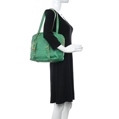 Prada Cervo Logo Embossed Folding Tote Acquamarina 2 of 16