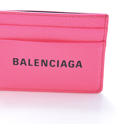 Balenciaga Calfskin Logo Everyday Multi Card Case Acid Pink Black 6 of 11