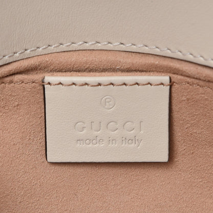 Gucci Calfskin Matelasse Mini GG Marmont Shoulder Bag White 6 of 8