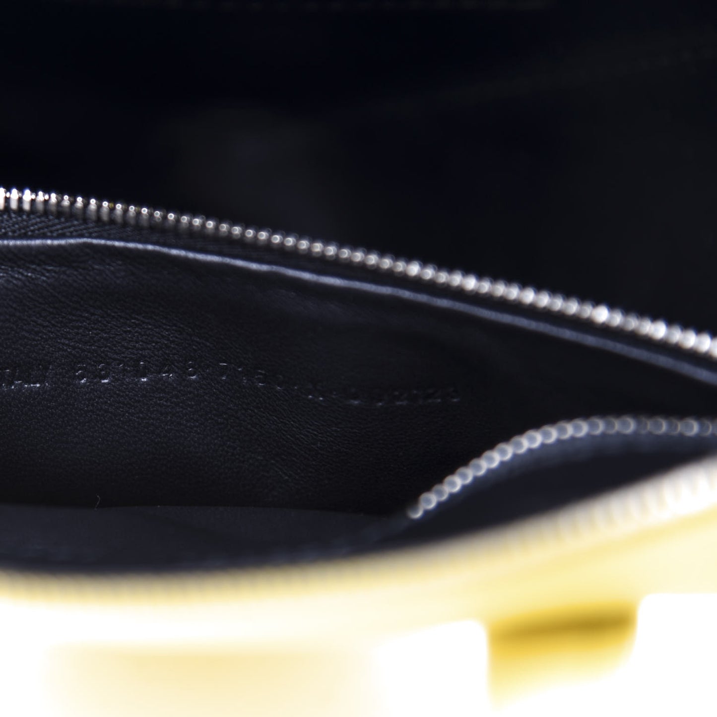 Shiny Day Calfskin Logo XS Triangle Duffle Jaune Black