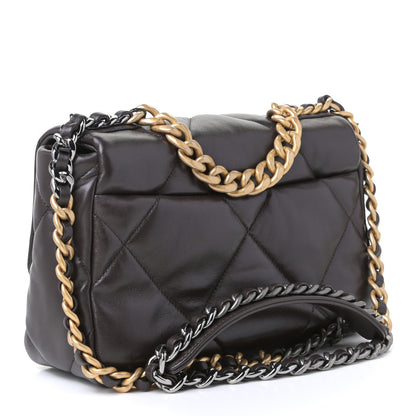 Chanel Lambskin Quilted Medium Chanel 19 Flap Dark Brown 2 of 4