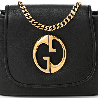 Gucci Pebbled Calfskin Small 1973 Chain Shoulder Bag Black 8 of 10
