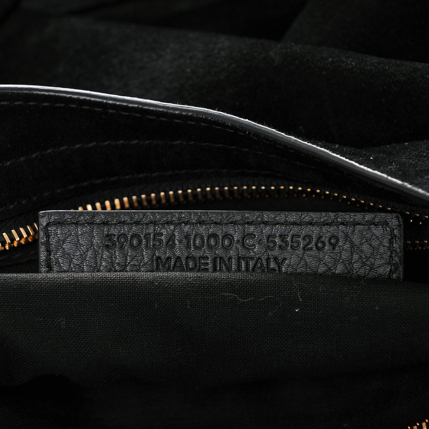 Baby Daim Gold Metallic Edge Hardware City Black
