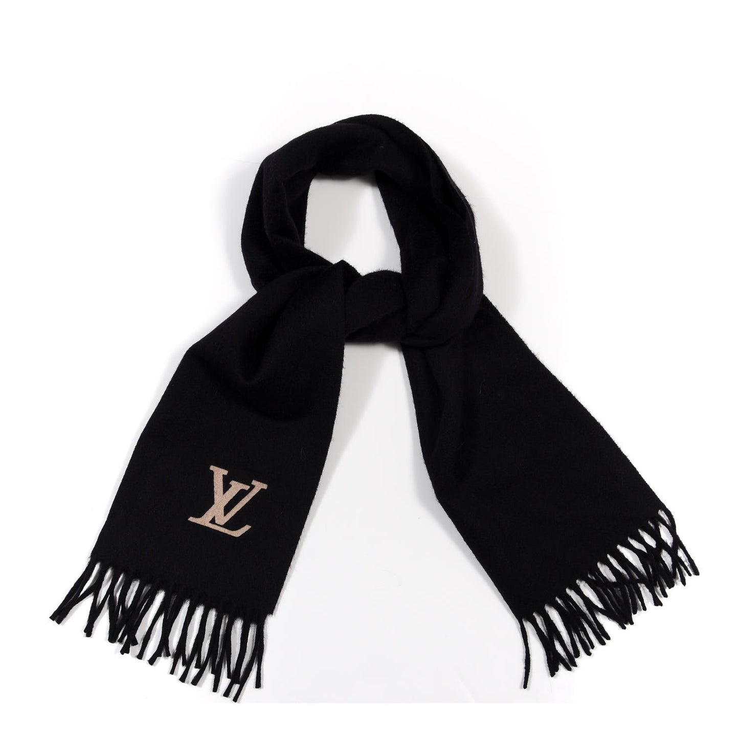 Cashmere Jhelam Muffler Scarf Black