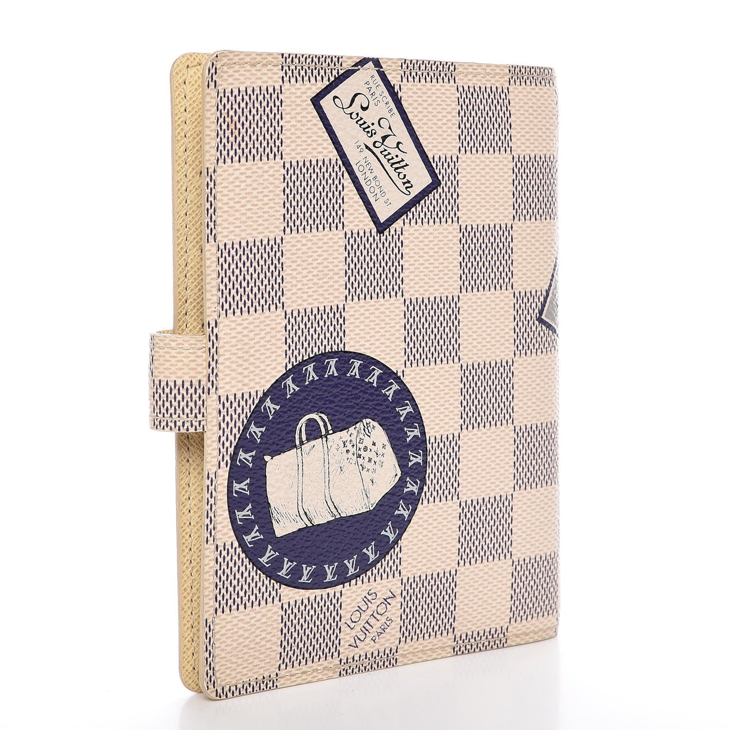 Damier Azur Patch Small Ring Agenda Cover