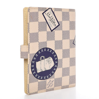 Louis Vuitton Damier Azur Patch Small Ring Agenda Cover 3 of 7