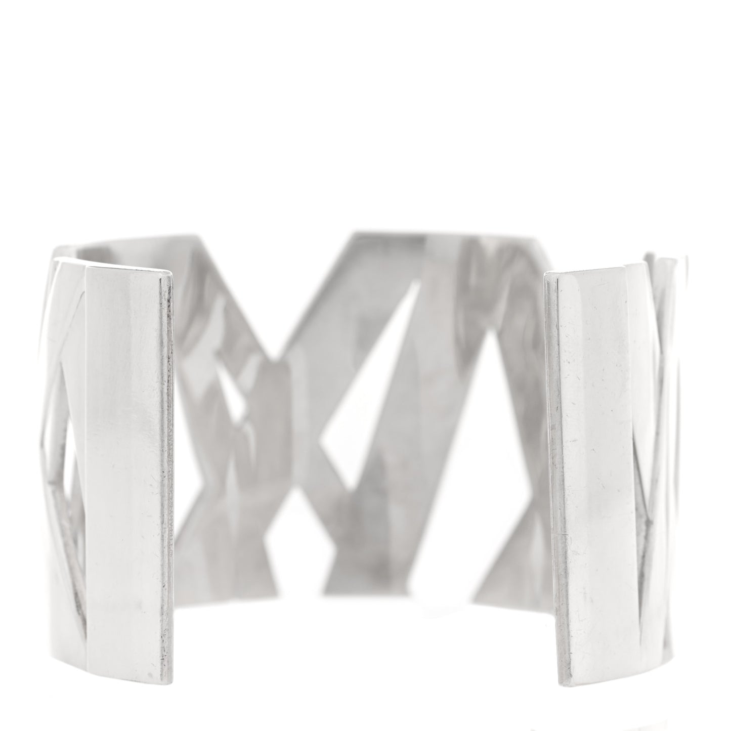 Sterling Silver Wide Atlas Cuff Bracelet