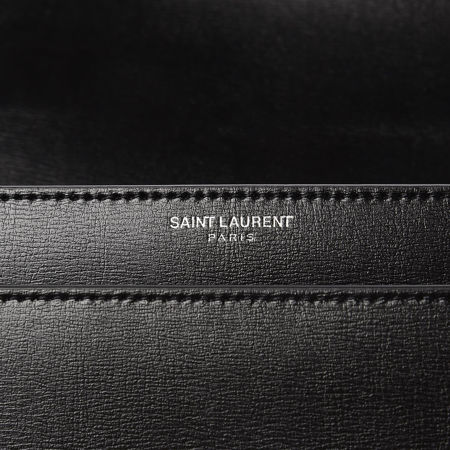 Saint Laurent Calfskin Large Monogram Sunset Black 7 of 8