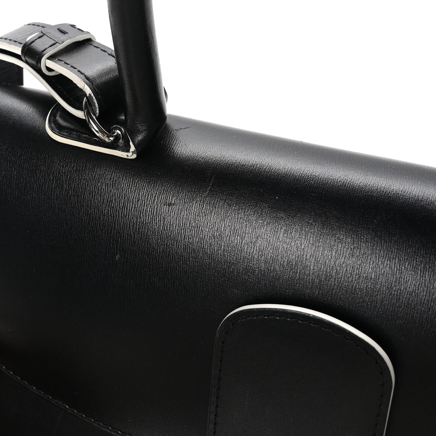 Delvaux Box Calfskin MM Brillant Clouds Satchel Black Ciel 15 of 15