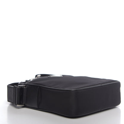 Prada Tessuto Nylon Saffiano Pocket Messenger Shoulder Bag Black 4 of 9