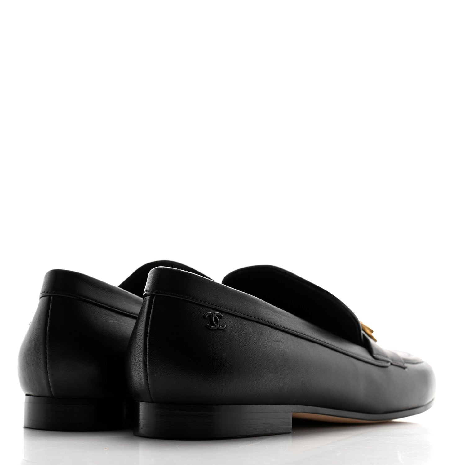 Chanel Lambskin Quilted Pearl Embellished Mocassin Loafers 35 Black 5 of 11