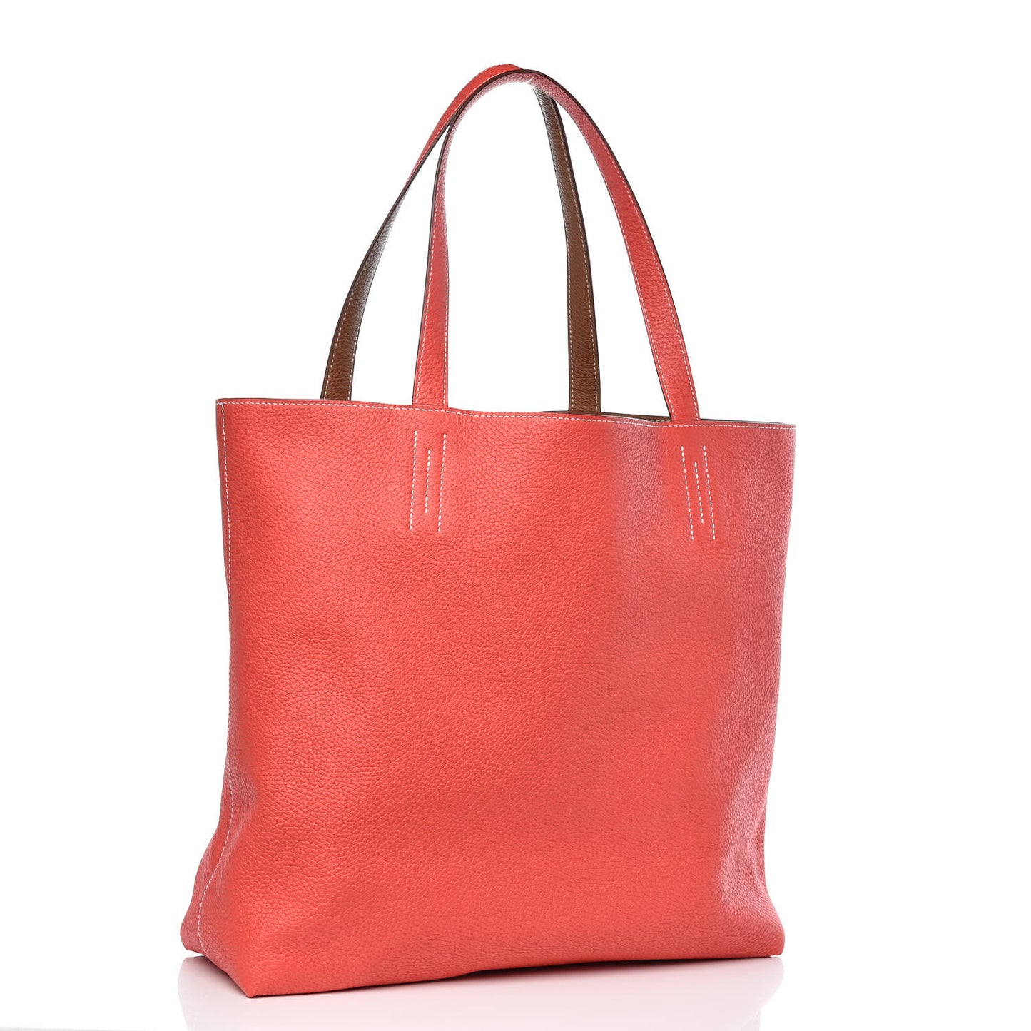 Taurillon Clemence Double Sens 45 Reversible Tote Gold Rose Jaipur