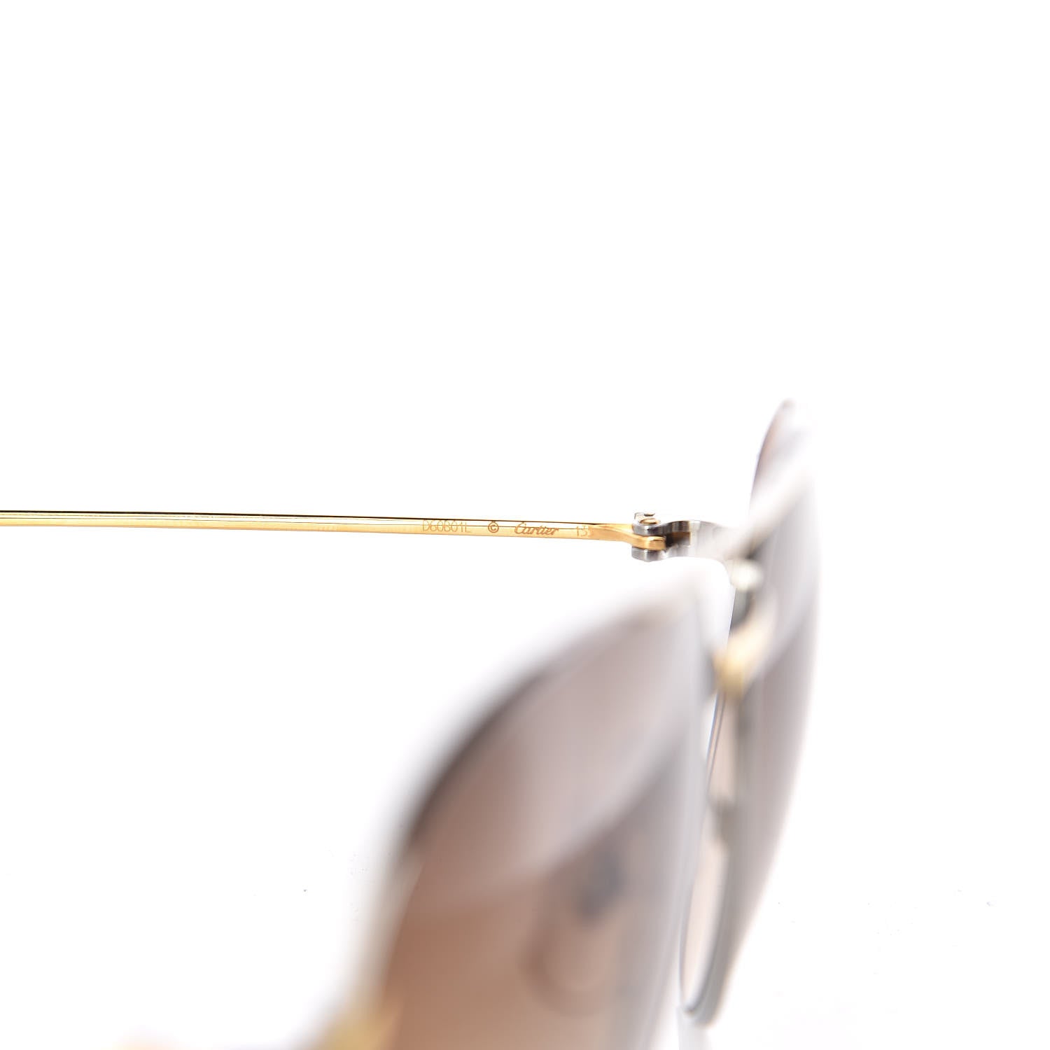 Cartier Santos de Aviator Sunglasses CT0038S Silver Gold 5 of 7