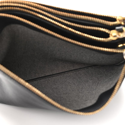 Celine Lambskin Large Trio Crossbody Bag Black 6 of 14