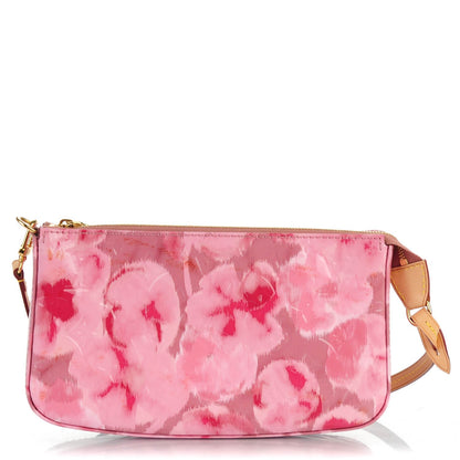 Louis Vuitton Vernis Ikat Pochette Accessories NM Rose Velours 1 of 7