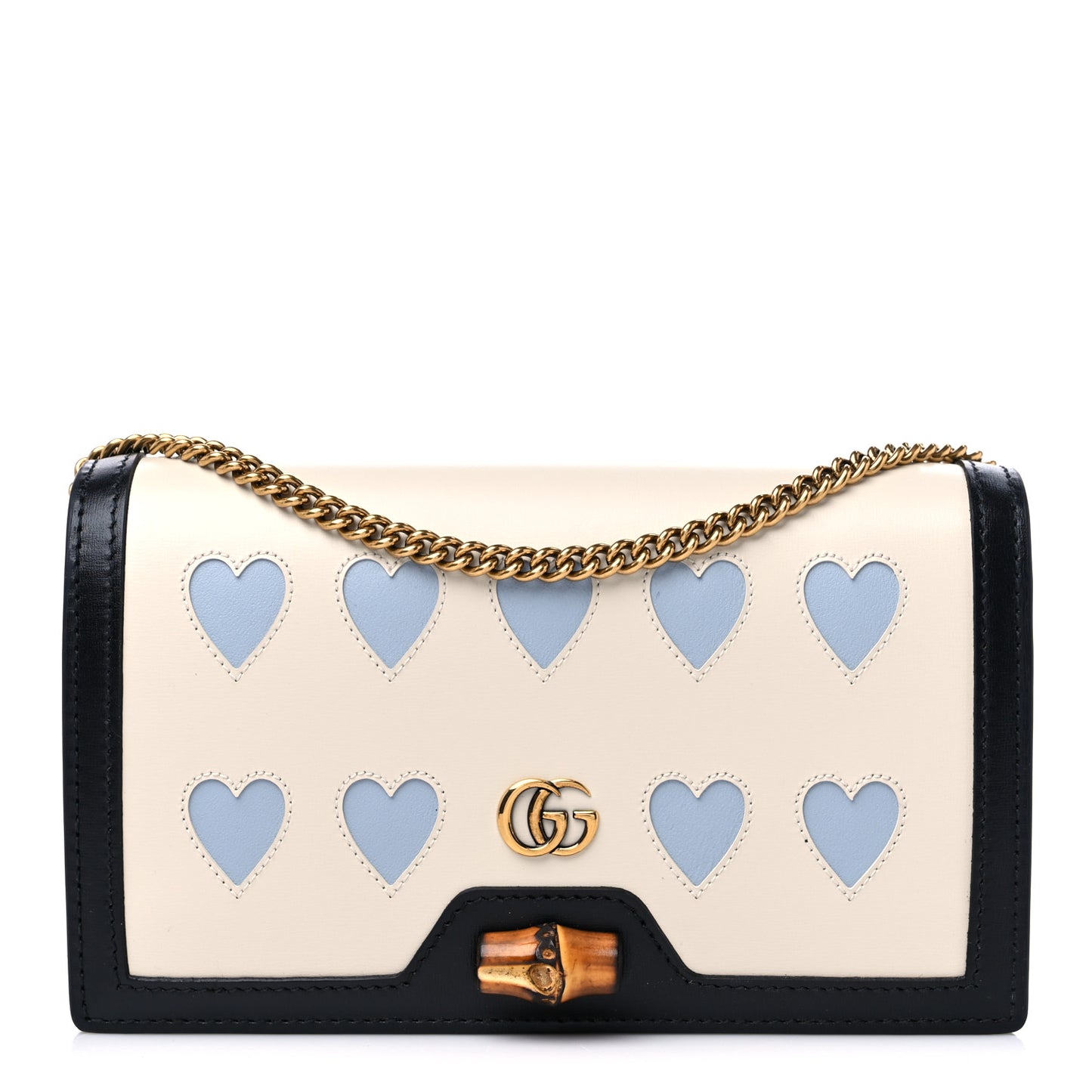 Calfskin Lovelight Mini Diana Chain Bag Mystic White Paradise Cloude