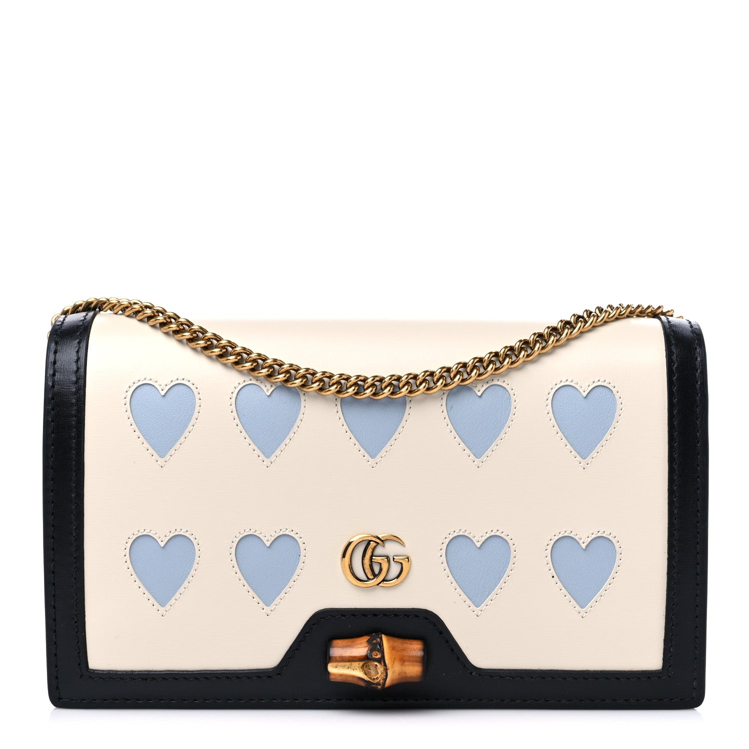 Gucci Calfskin Lovelight Mini Diana Chain Bag Mystic White Paradise Cloude 1 of 12