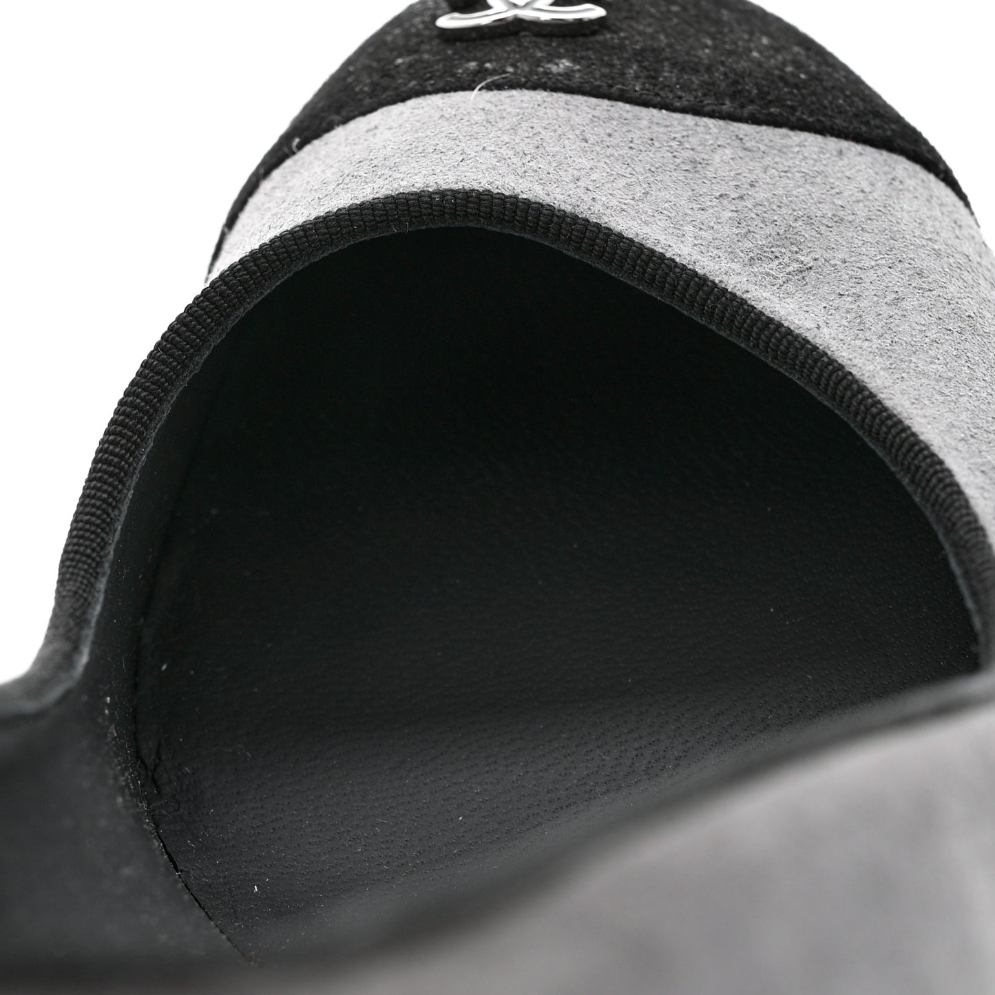 Suede Cap Toe Pumps 40 Grey Black