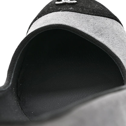 Chanel Suede Cap Toe Pumps 40 Grey Black 9 of 12