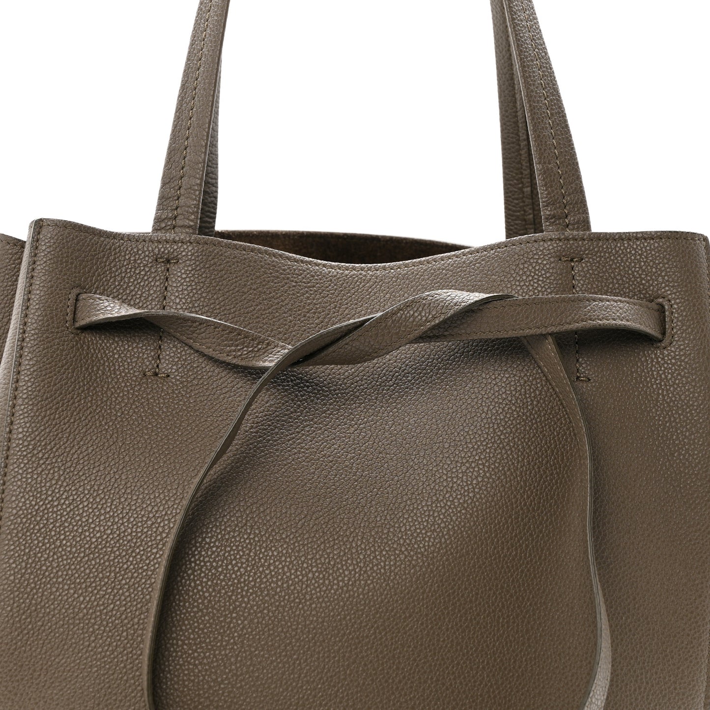 Soft Grained Calfskin Small Belt Cabas Phantom Taupe