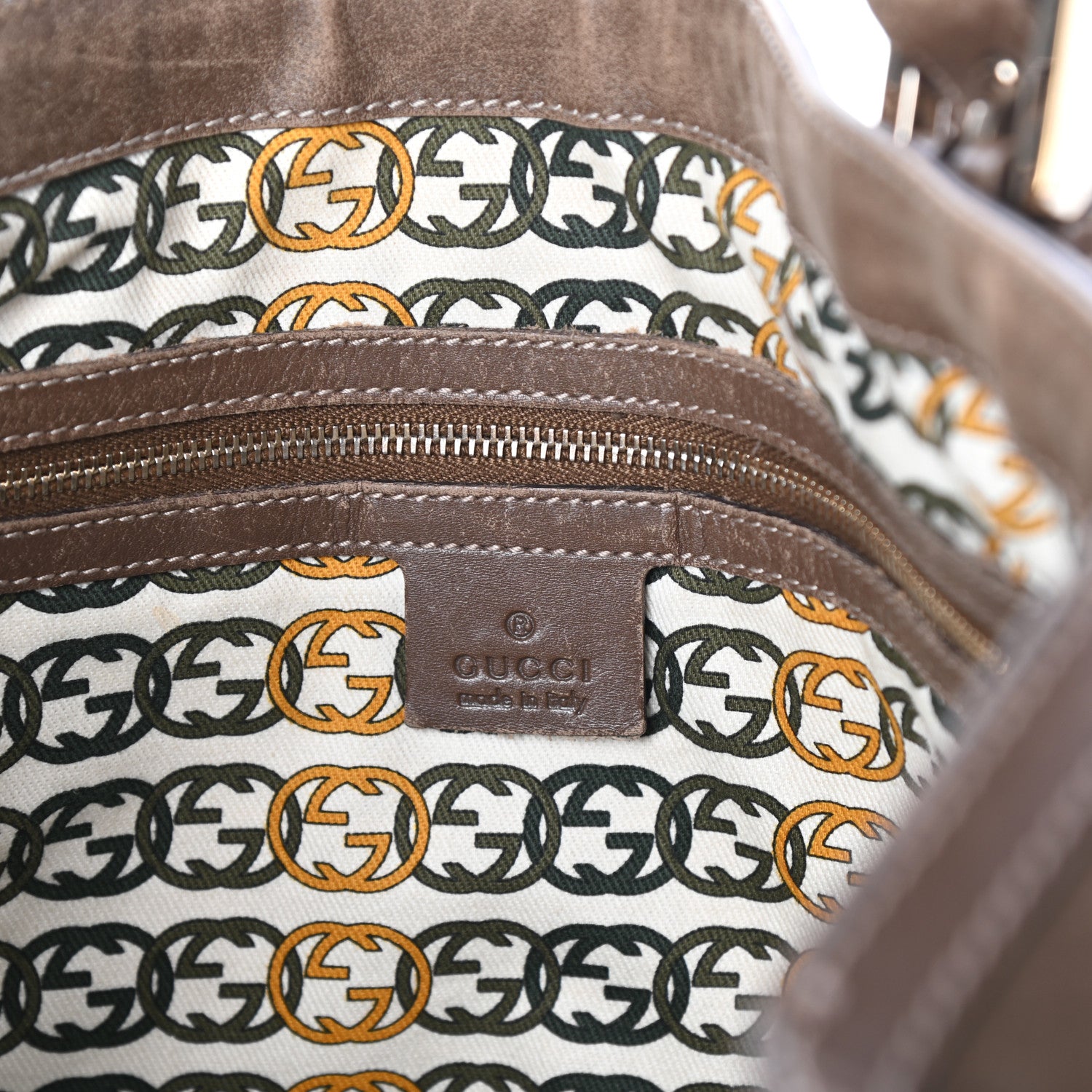 Gucci Suede Large Britt Shoulder Bag Brown 6 of 9