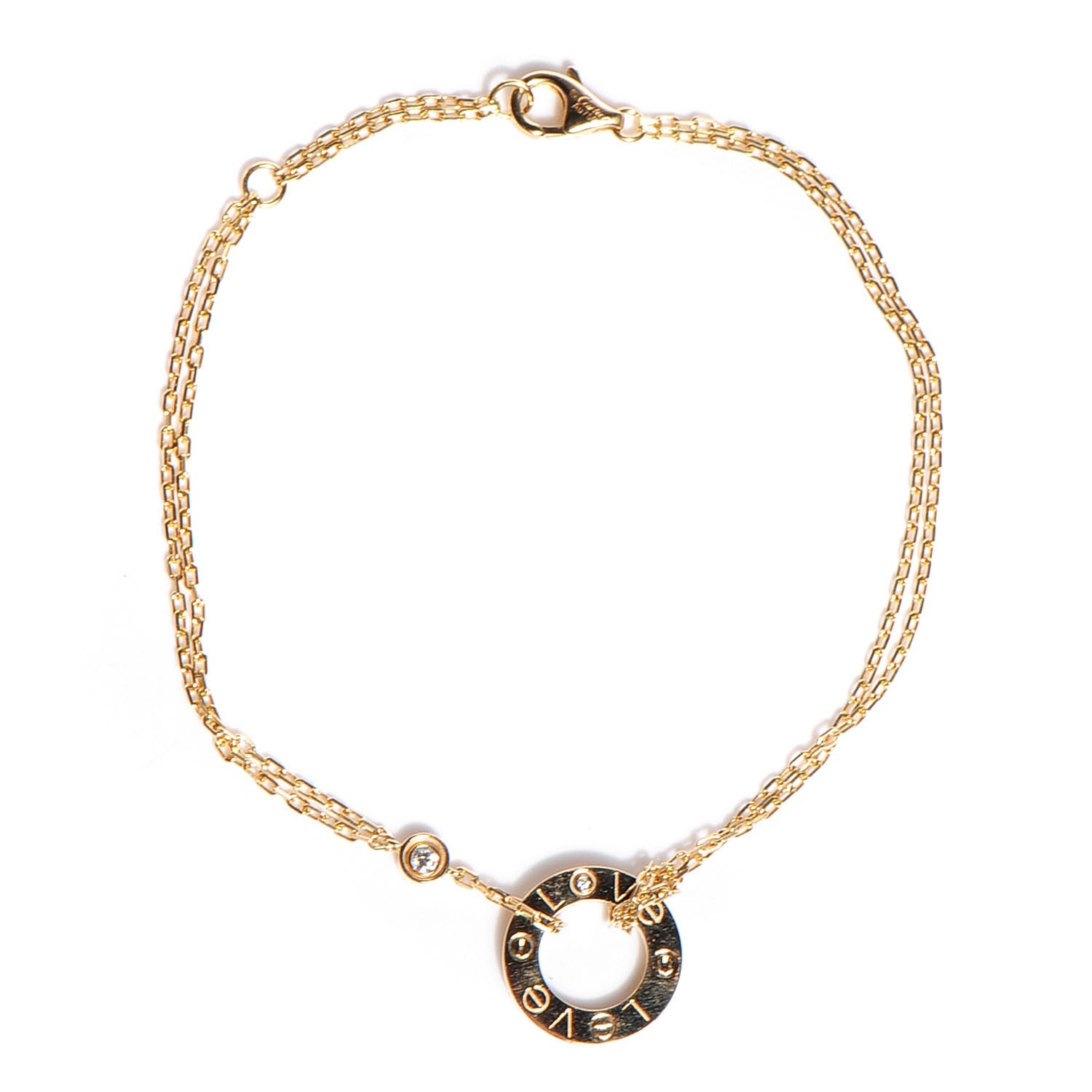 Cartier 18K Yellow Gold Diamond LOVE Bracelet 1 of 5