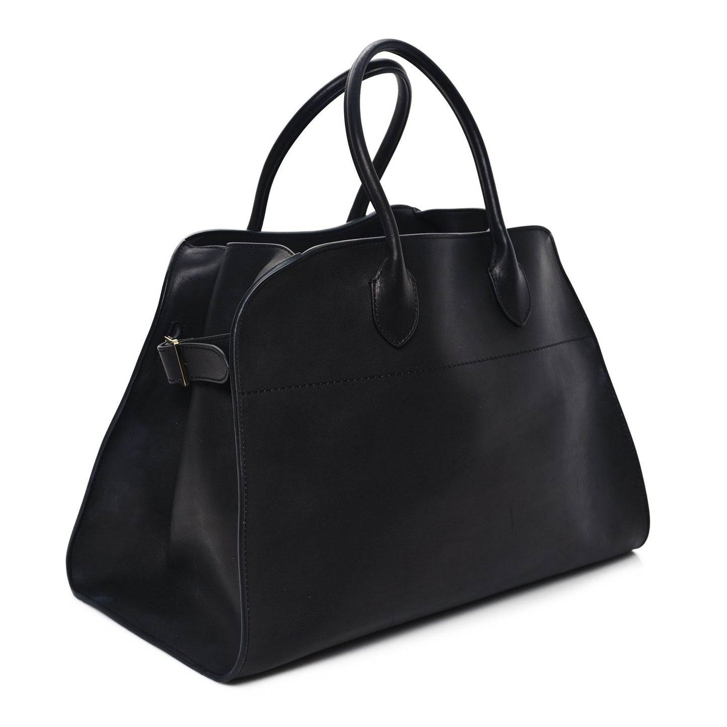 Polished Saddle Calfskin Soft Margaux 15 Black