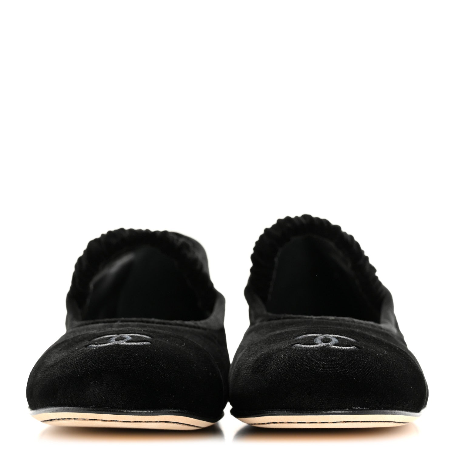 Chanel Velvet Mary Jane Flats 39 Black 3 of 10
