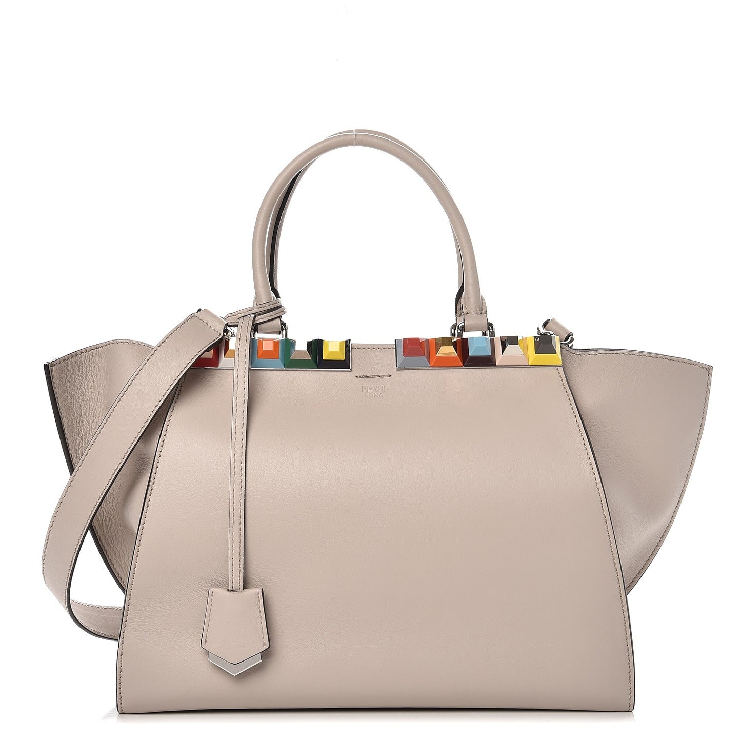 VItello Dolce Studded Petite 3Jours Tote Grigio Polvere Multicolor