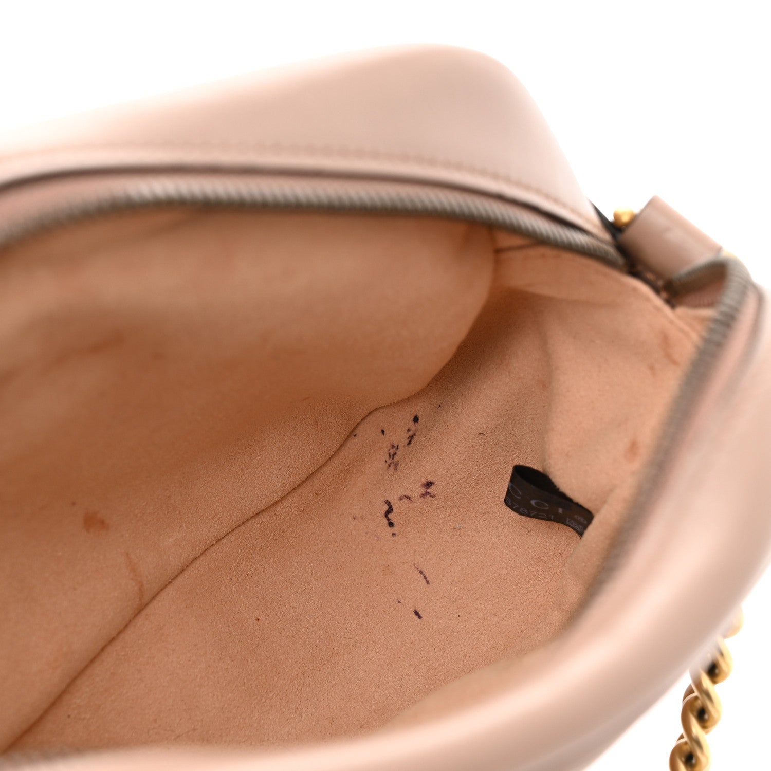 Gucci Calfskin Matelasse Small GG Marmont Chain Shoulder Bag Porcelain Rose 11 of 11
