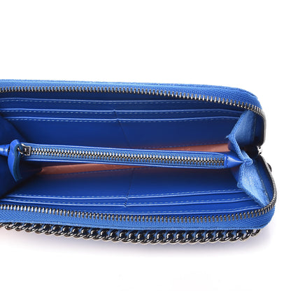 Stella McCartney Shaggy Deer Falabella Zip Around Wallet Blue 5 of 11