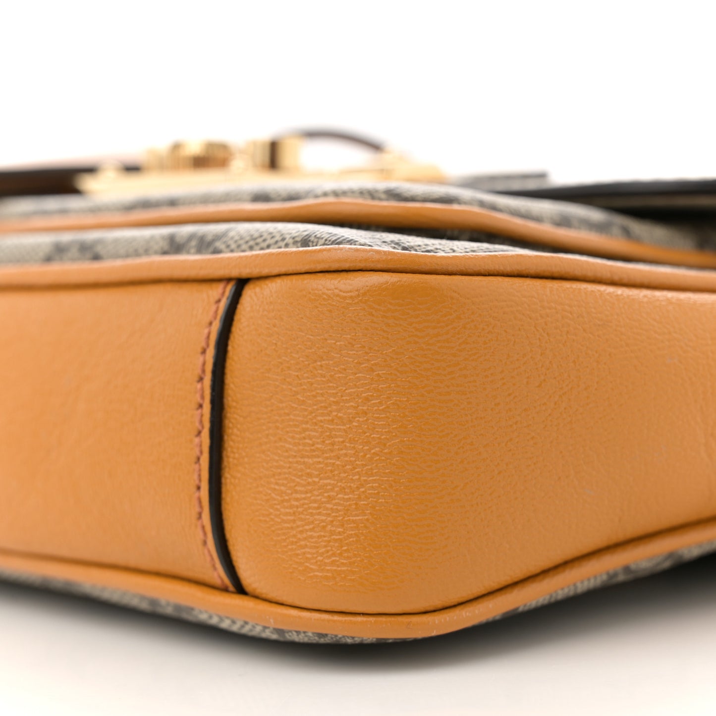 GG Supreme Monogram Calfskin Mini Padlock Flap Pocket Shoulder Bag Beige Mystic White Sun Oil