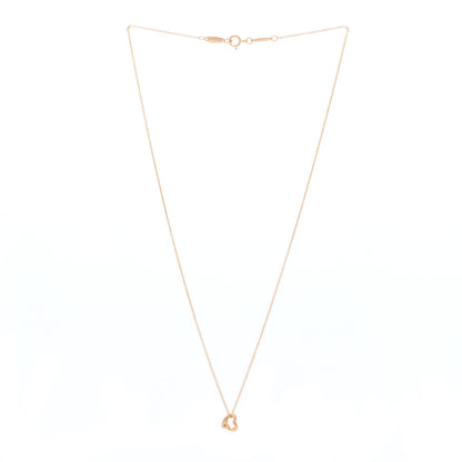 Tiffany 18K Rose Gold 7mm Elsa Peretti Open Heart Pendant Necklace 2 of 7