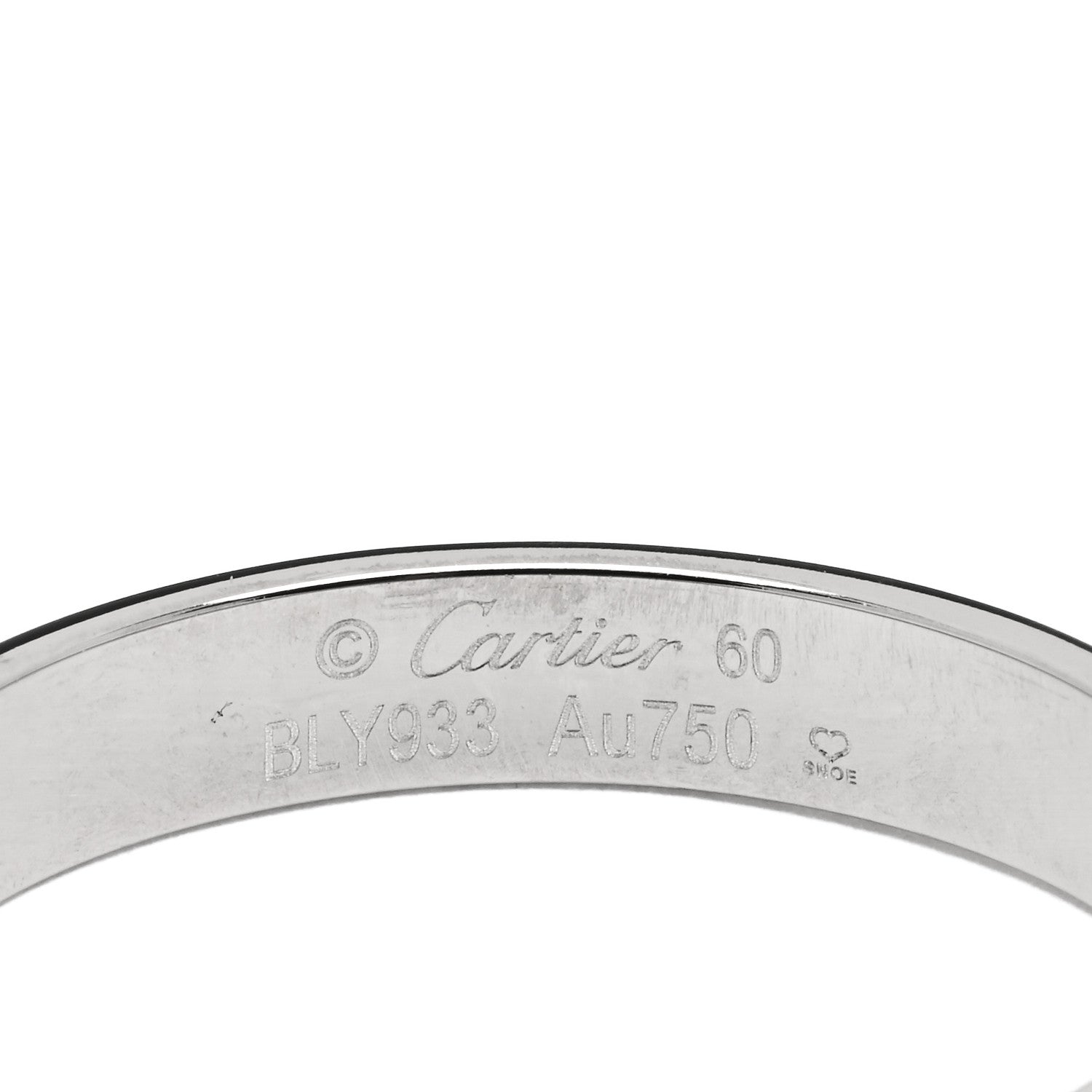 Cartier 18K White Gold 3.5mm LOVE Wedding Band Ring 60 9 4 of 4