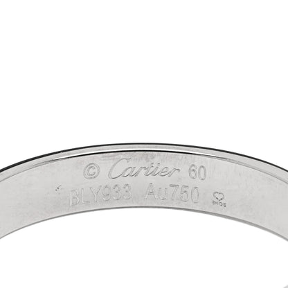 Cartier 18K White Gold 3.5mm LOVE Wedding Band Ring 60 9 4 of 4