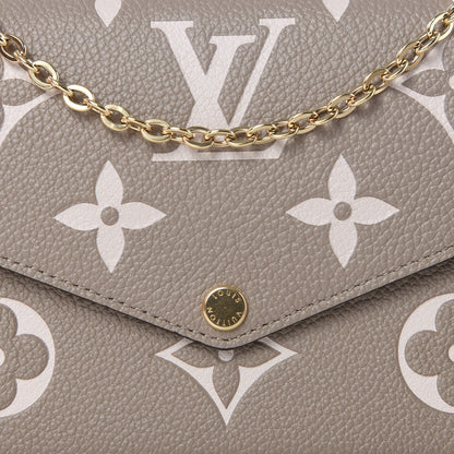 Louis Vuitton Empreinte Monogram Giant Felicie Pochette Tourterelle Creme 10 of 11